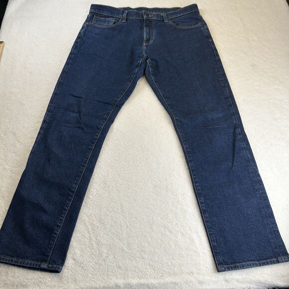 Brooks Brothers Mens Jeans Straight 36X32 Denim Jeans Tapered Leg Exc Condition - Picture 1 of 11